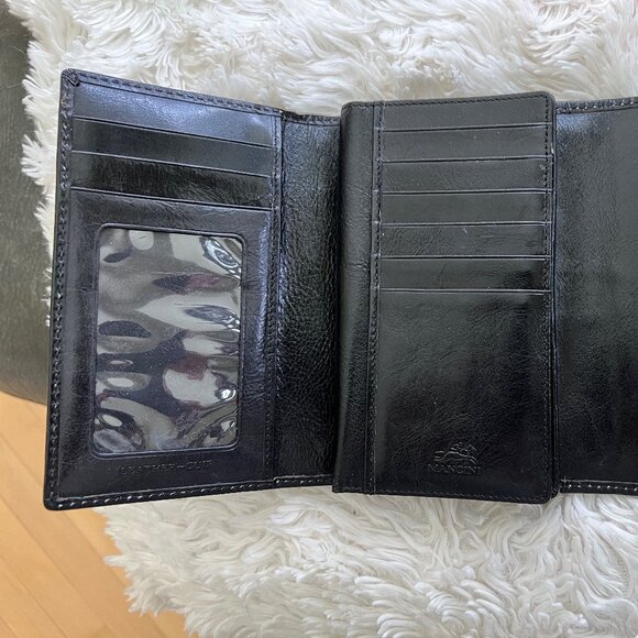 MANCINI - WOMEN'S BLACK LEATHER WALLET - Picture 2 of 5